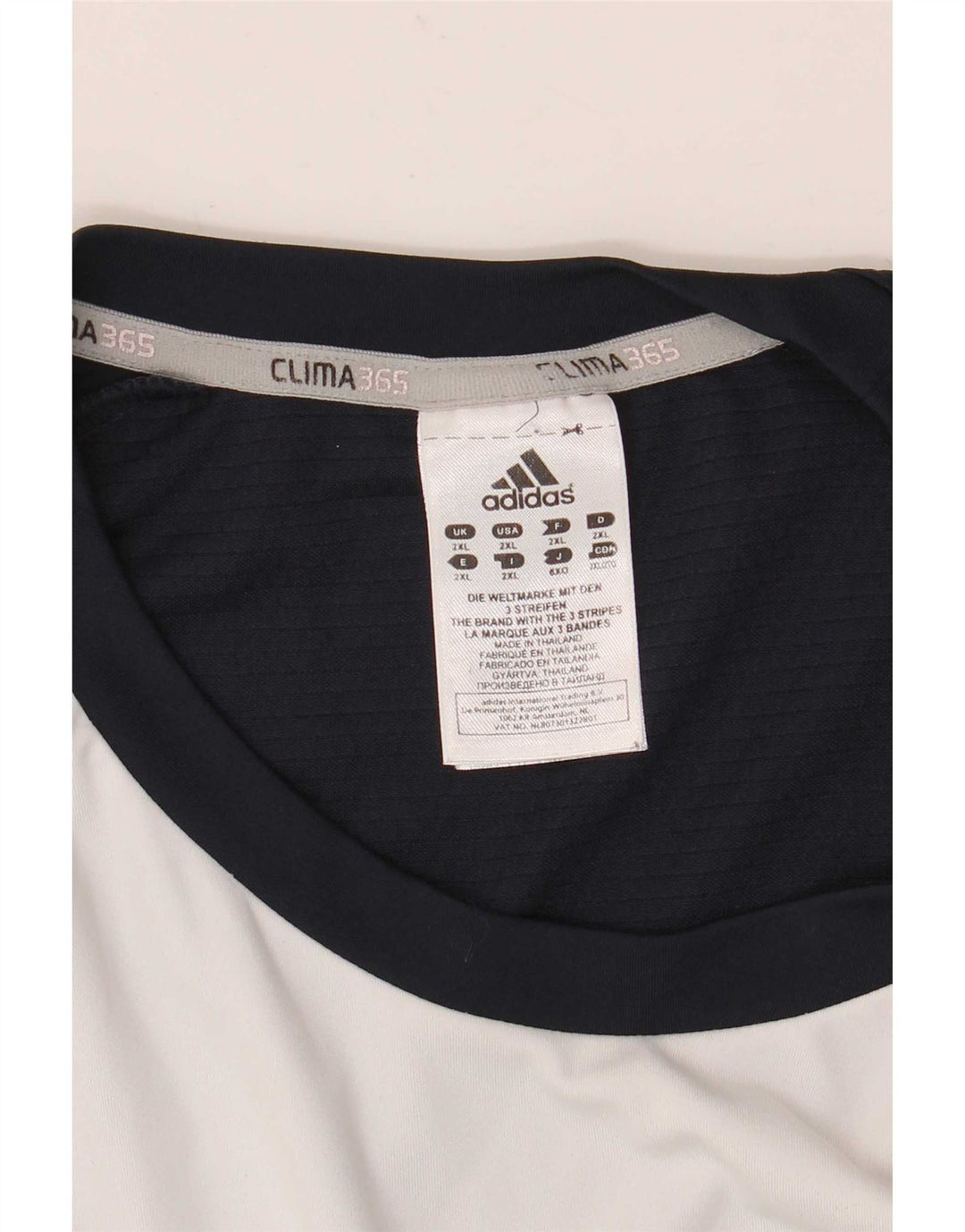T-shirt Adidas Clima 365 da uomo 2XL poliestere color block bianco