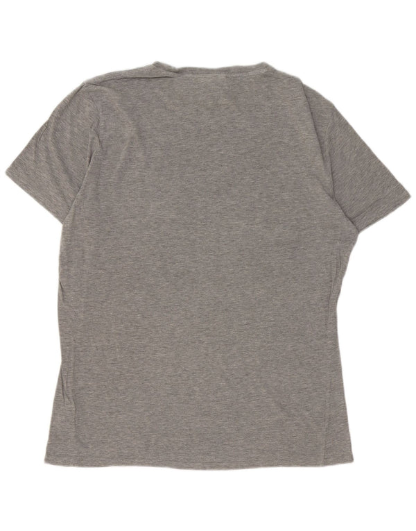 DIADORA T-shirt grafica da uomo Top XL in cotone mélange grigio