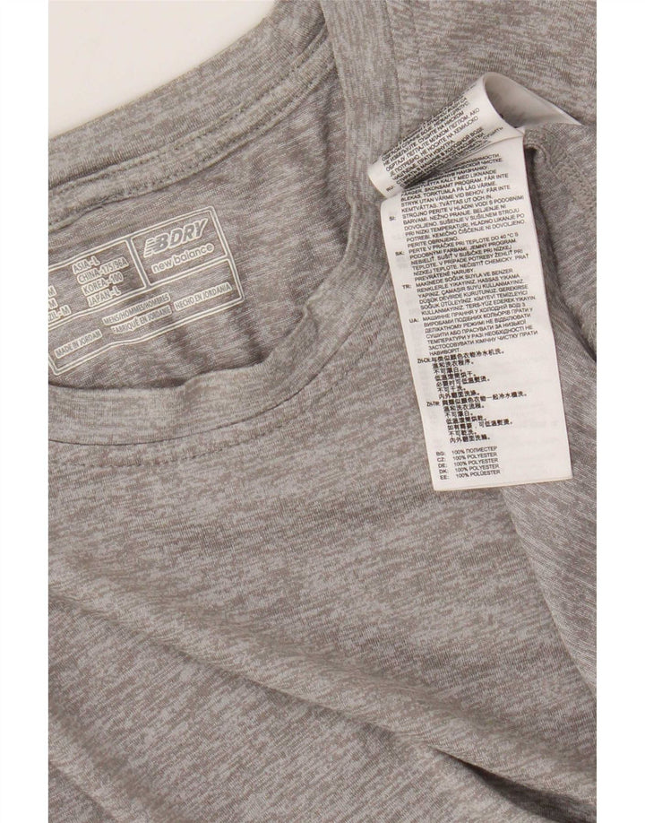 T-shirt da uomo New Balance Top in poliestere grigio medio