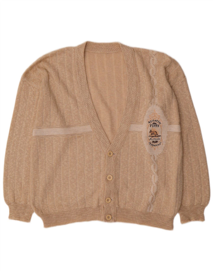 Maglione Cardigan Uomo PERTH IT 54 XL Beige Lana