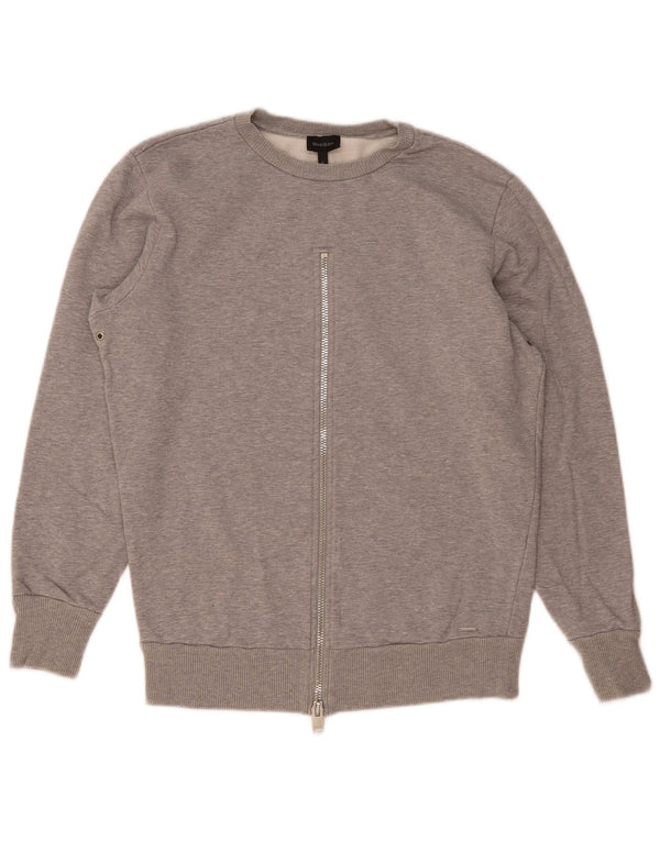 Felpa oversize da donna Diesel UK 10 piccola grigia