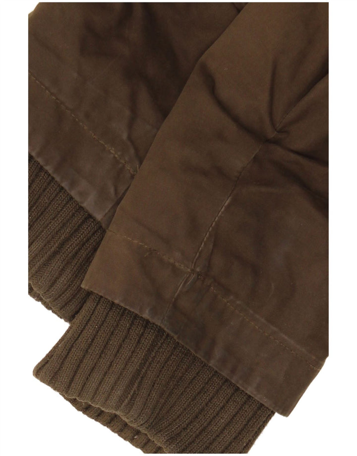 Giacca a vento con cappuccio da donna Superdry UK 14 poliestere kaki medio