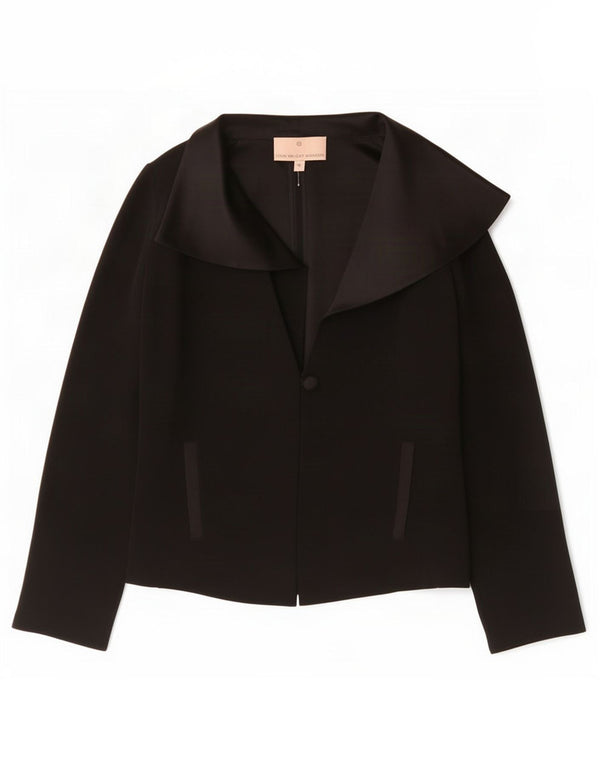 Fenn Wright Manson Womens 1 Button Blazer Jacket UK 10 Small Black