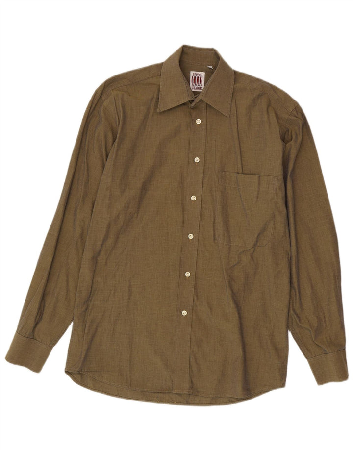 Camicia da uomo Ferre taglia 38 15 media kaki