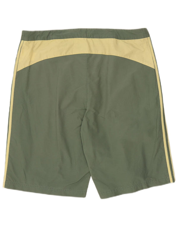 Pantaloncini Adidas Uomo XL W40 Verde Colourblock Cotone