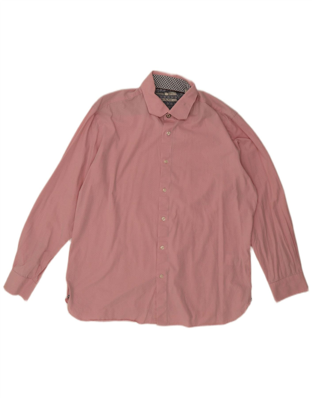 Camicia da uomo Ted Baker taglia 16 1/2 grande cotone geometrico rosa