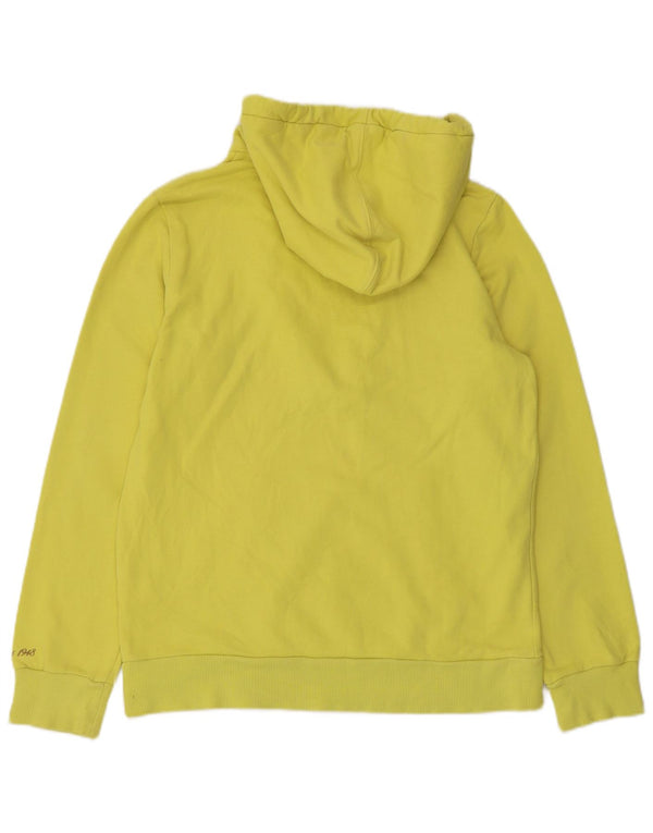 Felpa con cappuccio da donna Puma UK 16 grande in cotone giallo