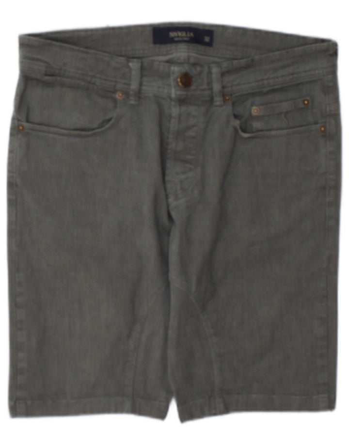 Pantaloncini casual da uomo SIVIGLIA W32 in cotone grigio medio