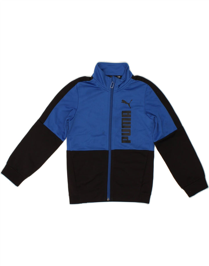 PUMA Boys Graphic Tracksuit Top Jacket 5-6 Years XS Black Colourblock Vintage Puma and Second-Hand Puma from Messina Hembry 