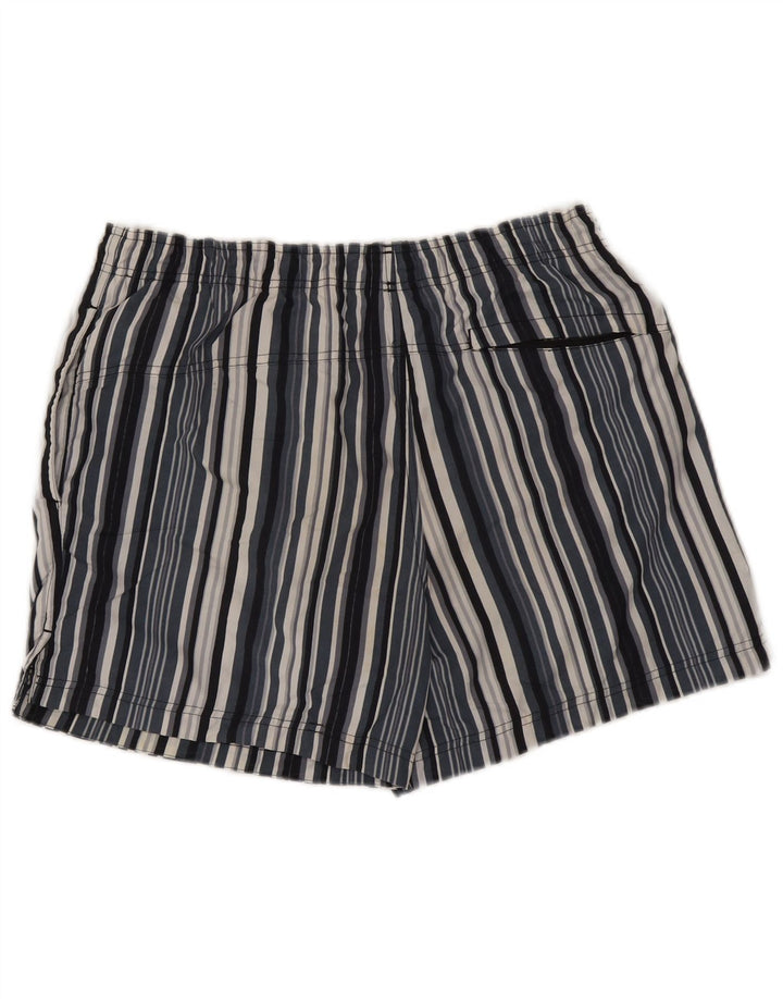 Pantaloncini da bagno da uomo Calvin Klein grandi in poliestere a righe blu