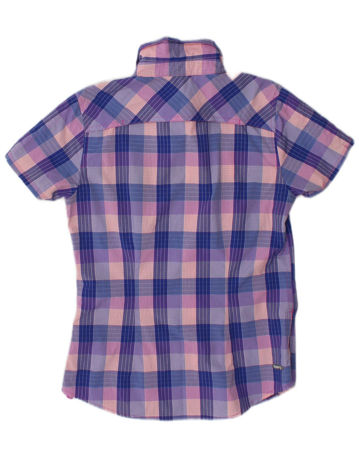 Maglietta a maniche corte da donna The North Face piccola in nylon a quadri multicolore