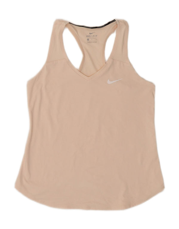 Canotta Nike Dri Fit da donna UK 12 poliestere rosa medio