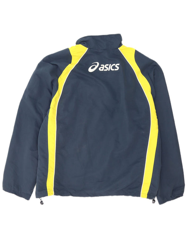Giacca sportiva da uomo con grafica Asics 2XL Poliestere color block blu navy