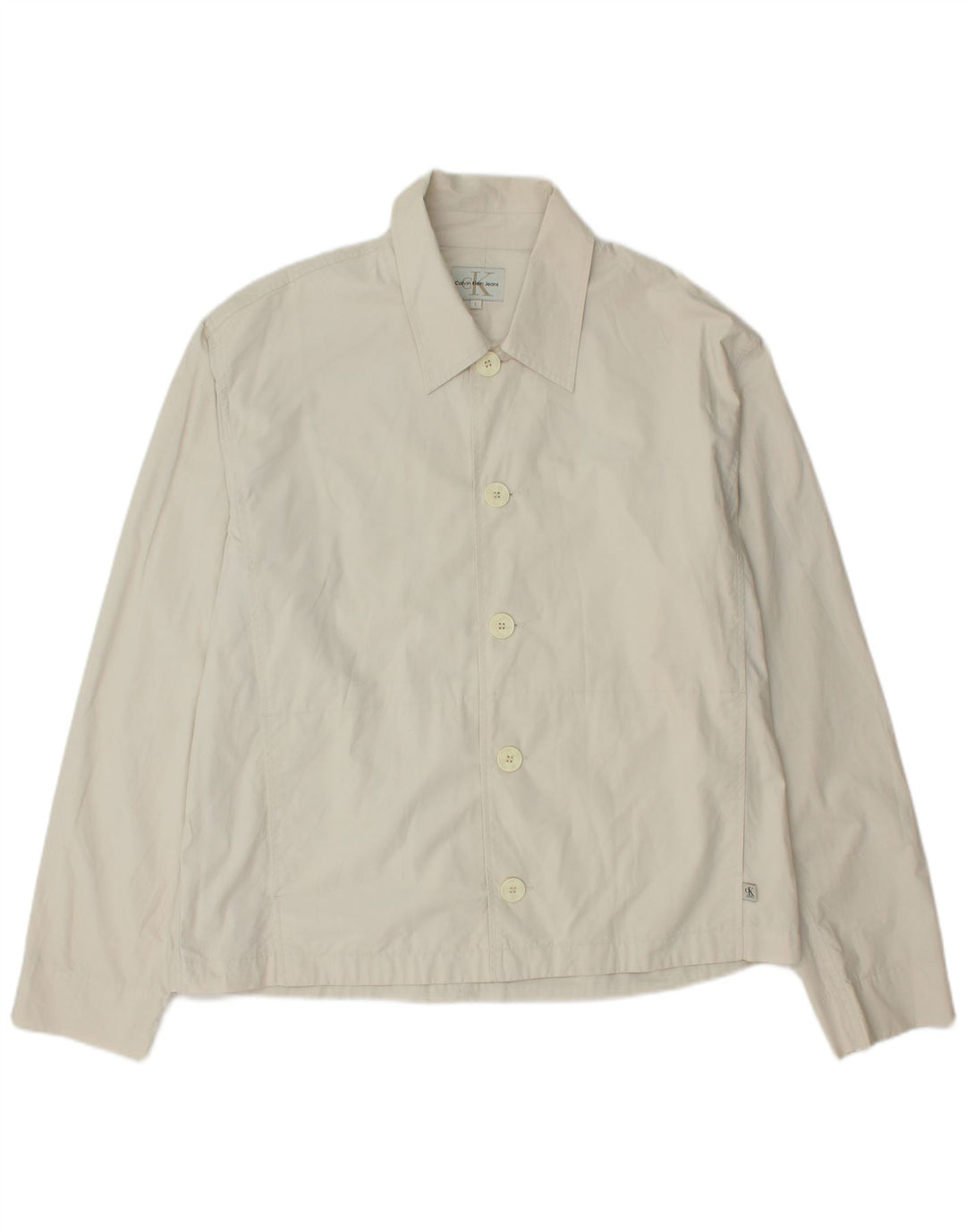 Giubbotto bomber da uomo Calvin Klein Jeans UK 40 grande cotone bianco