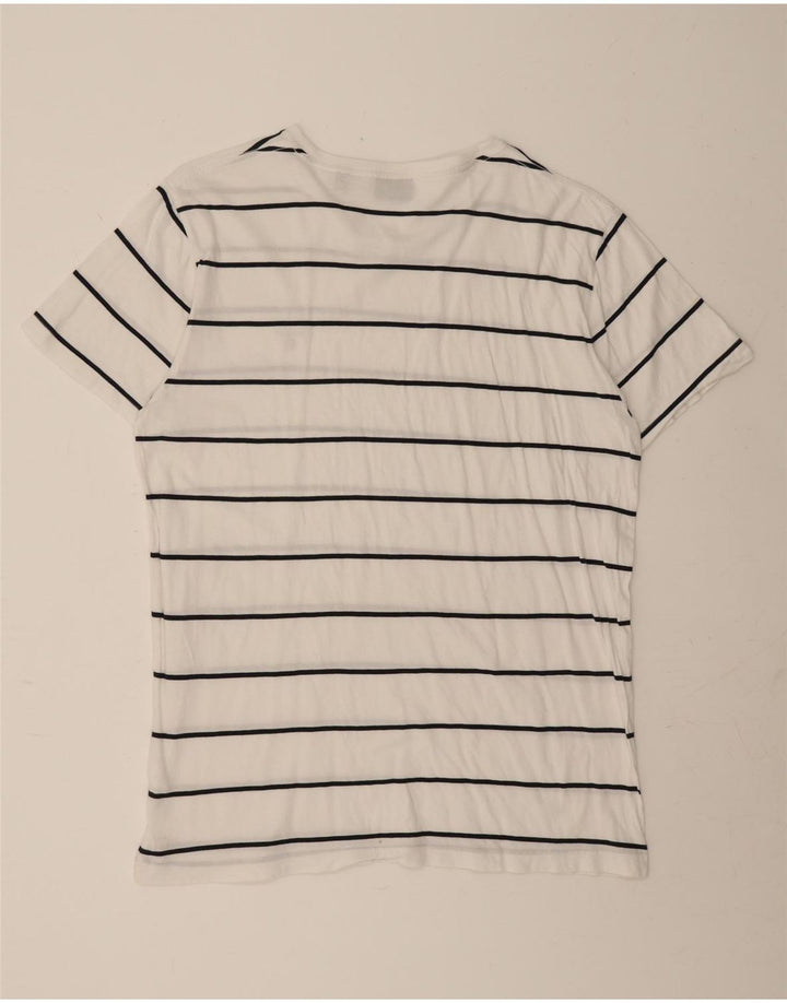 GANT Mens T-Shirt Top XL White Striped Cotton Vintage Gant and Second-Hand Gant from Messina Hembry 