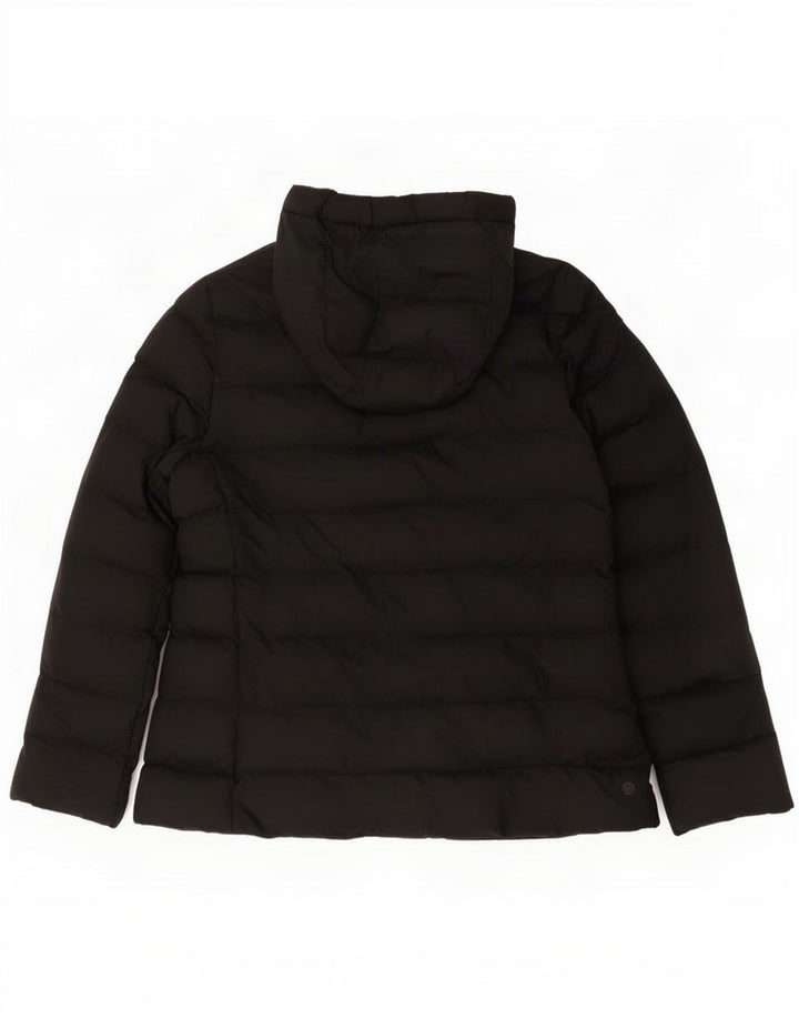 Giacca imbottita con cappuccio da donna Adidas UK 16 grande poliestere nero