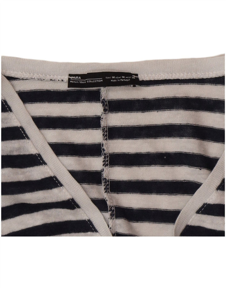 T-shirt oversize da donna Zara UK 14 gessata media nera