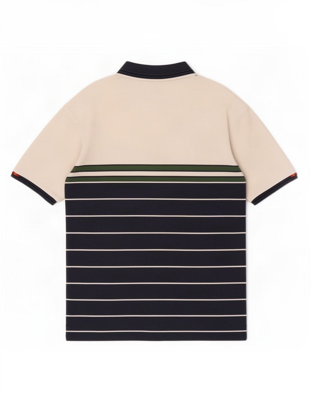 Polo da uomo Ellesse in cotone a righe medie blu navy