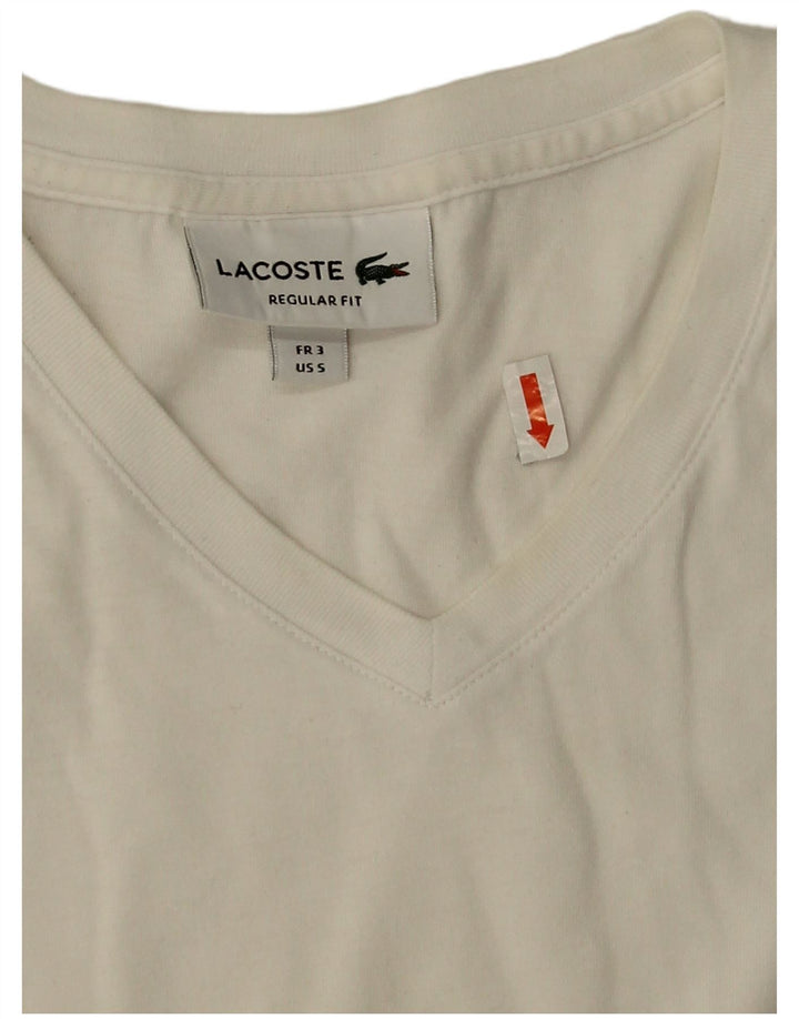 T-shirt da uomo vestibilità regolare Lacoste taglia 3 piccola in cotone bianco