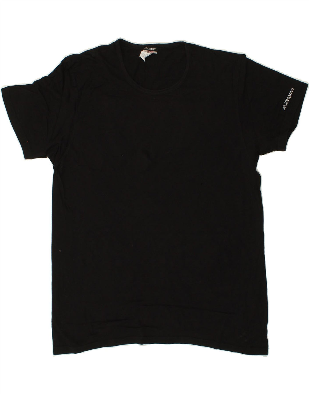 KAPPA Mens Slim T-Shirt Top Large Black Cotton Vintage Kappa and Second-Hand Kappa from Messina Hembry 