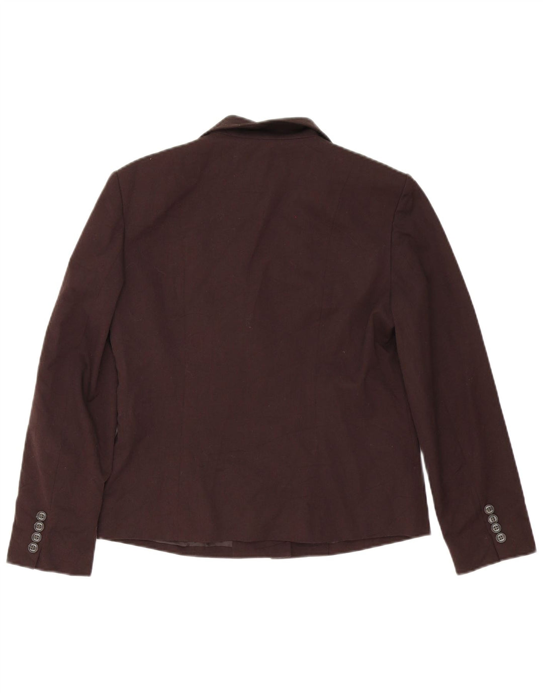 Giacca blazer a 5 bottoni da donna Chaps US 10 grande poliestere marrone