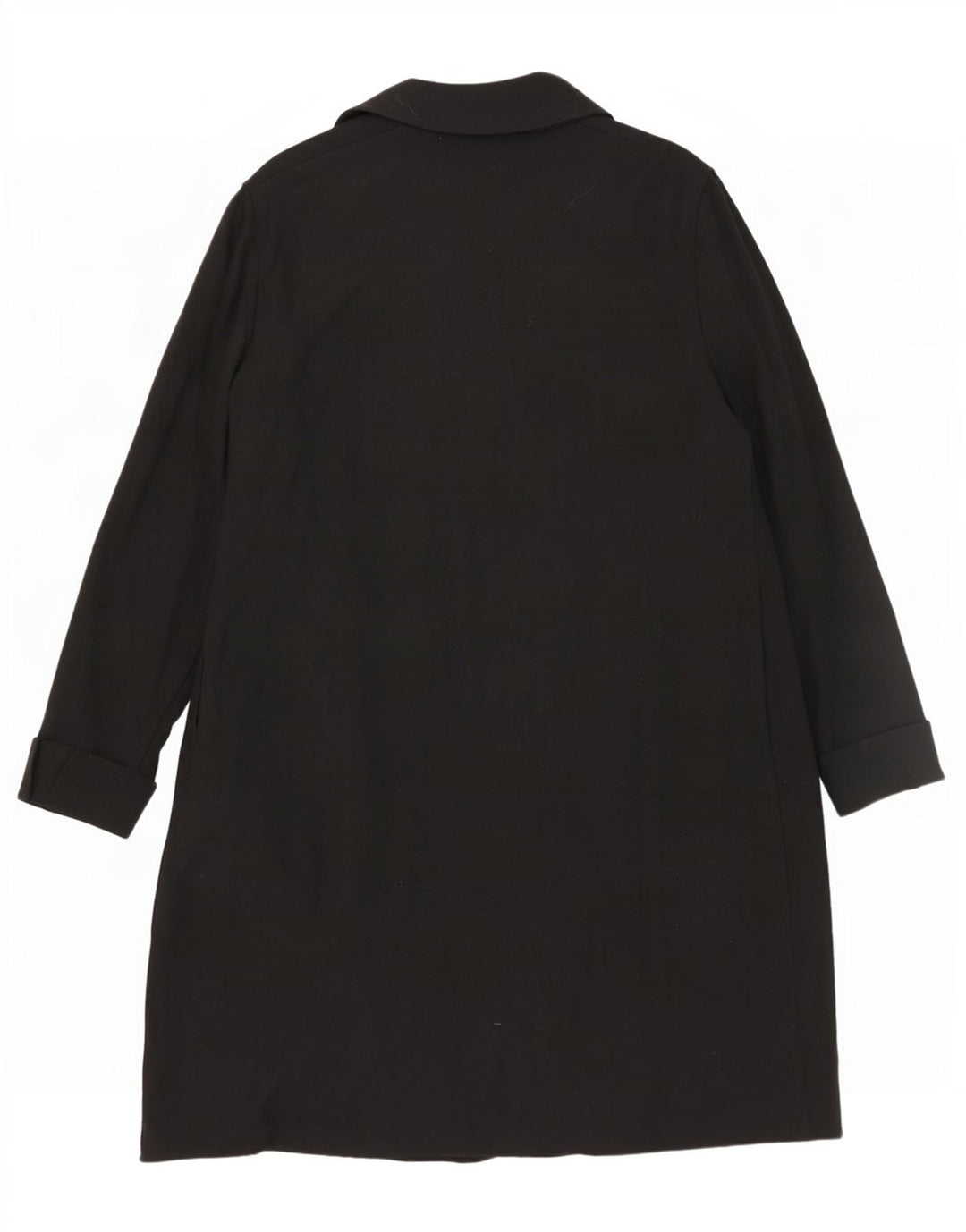 Soprabito aperto da donna Jaeger UK 16 grande lana nera