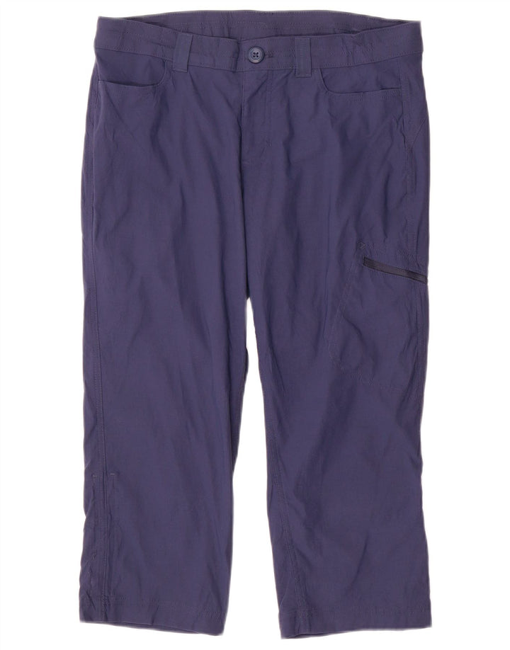 Pantaloni capri dritti da donna EDDIE BAUER US 8 Medium W32 L20 Blu Navy