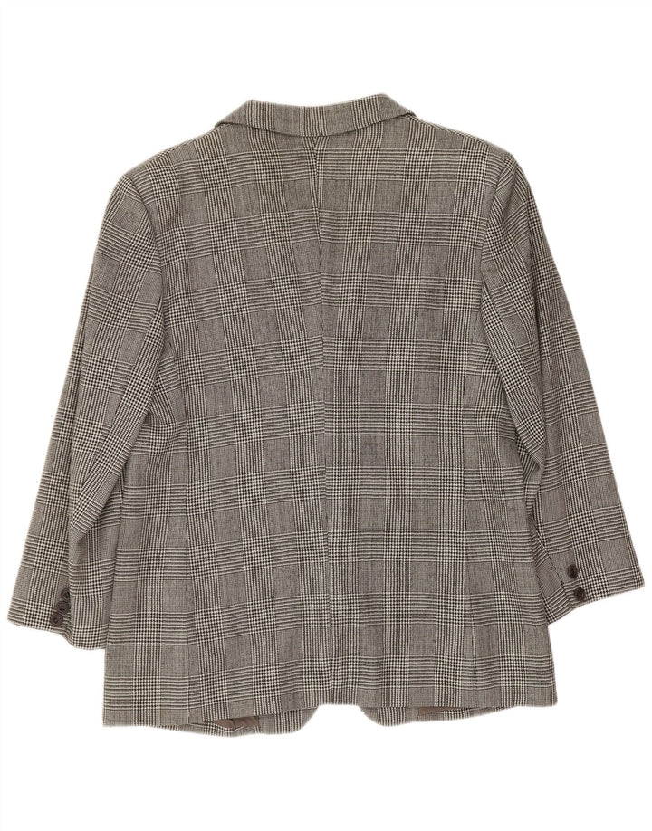 Giacca blazer da donna a 2 bottoni Dack's UK 14 grigio medio pied de poule classico