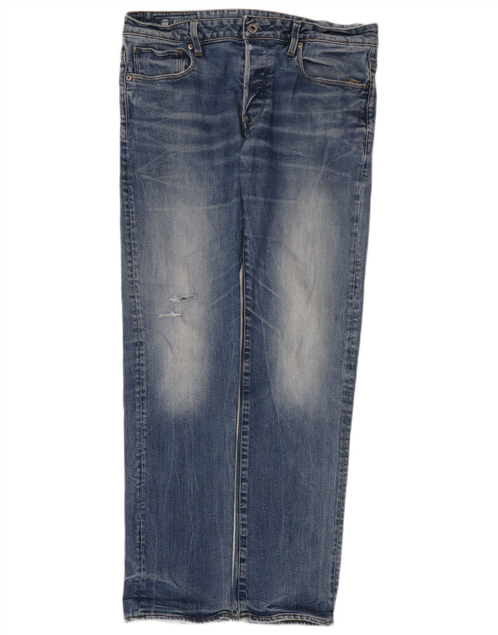 Jeans dritti da uomo G-Star W34 L34 cotone blu