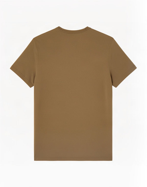 T-shirt slim fit da uomo Tommy Hilfiger Top in cotone kaki medio