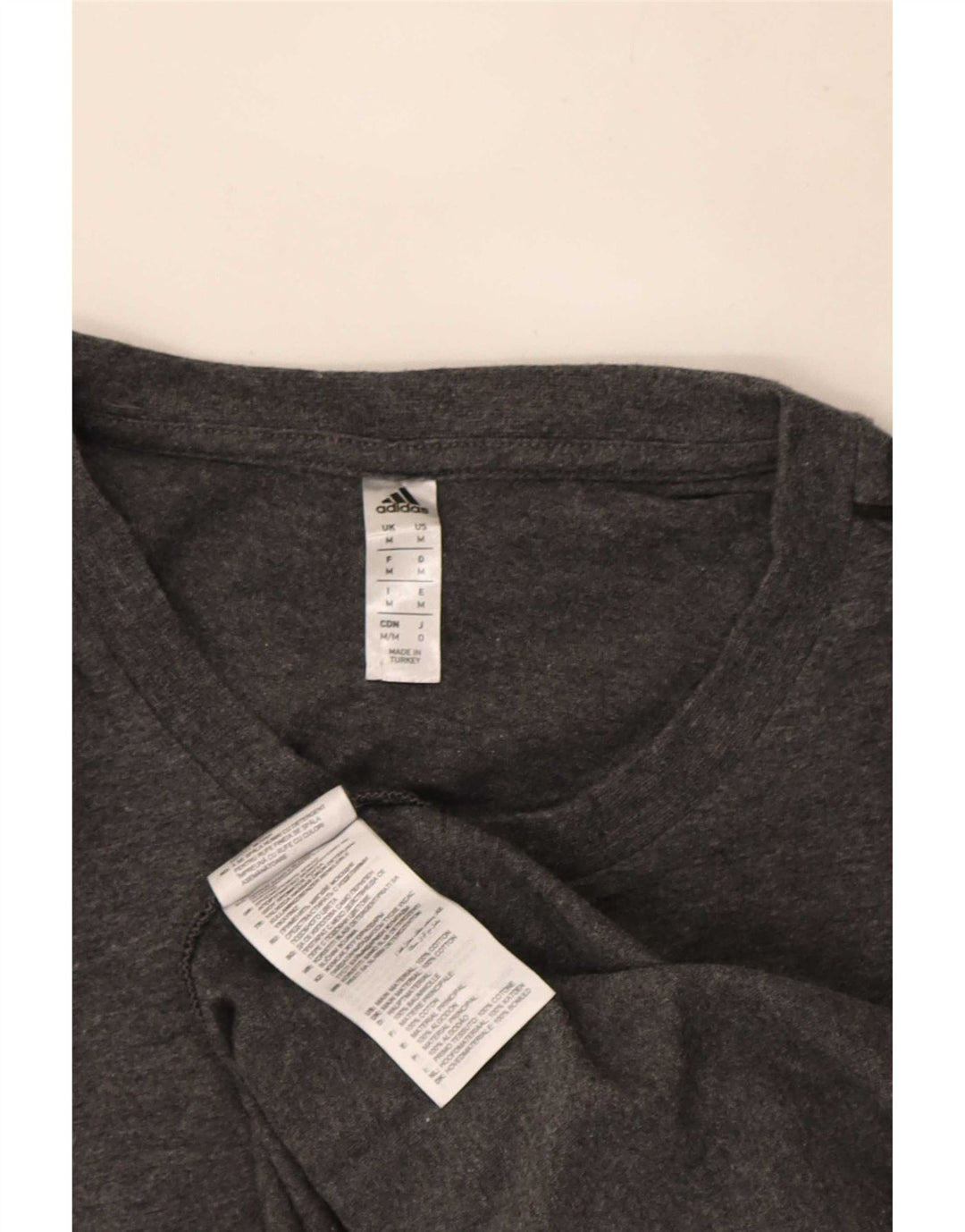 T-shirt da uomo Adidas Top in cotone grigio medio