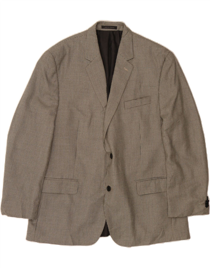 MICHAEL KORS Womens Slim Blazer Jacket Size 46 3XL Grey Houndstooth Vintage Michael Kors and Second-Hand Michael Kors from Messina Hembry 