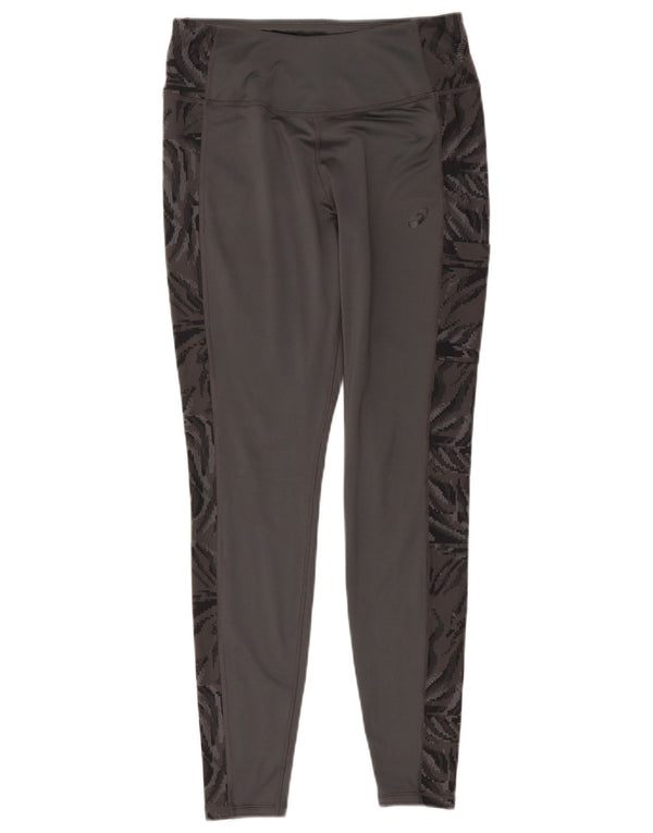 Leggings Asics da donna UK 14 Poliestere con stampa animalier grigio medio