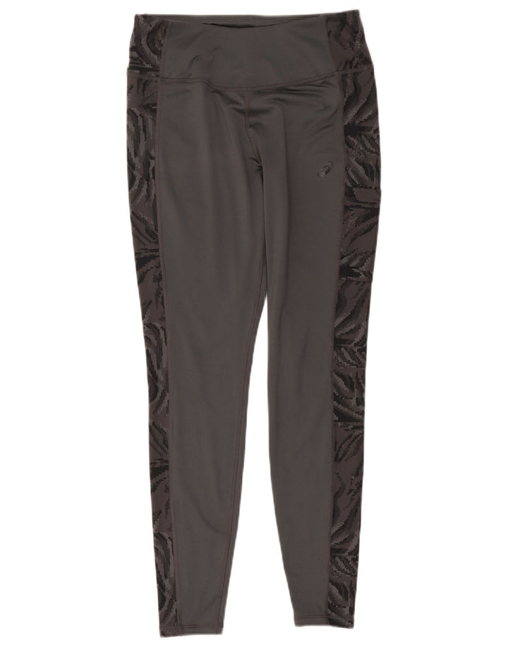 Leggings Asics da donna UK 14 Poliestere con stampa animalier grigio medio