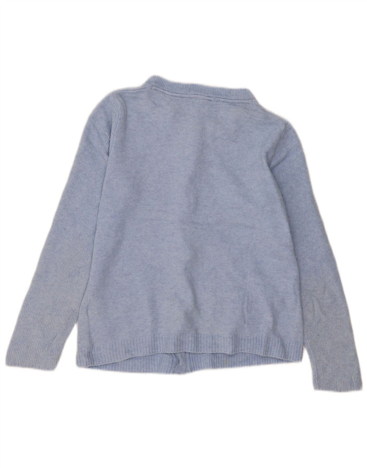 WHITE STUFF Maglione cardigan da donna UK 12 Nylon blu medio