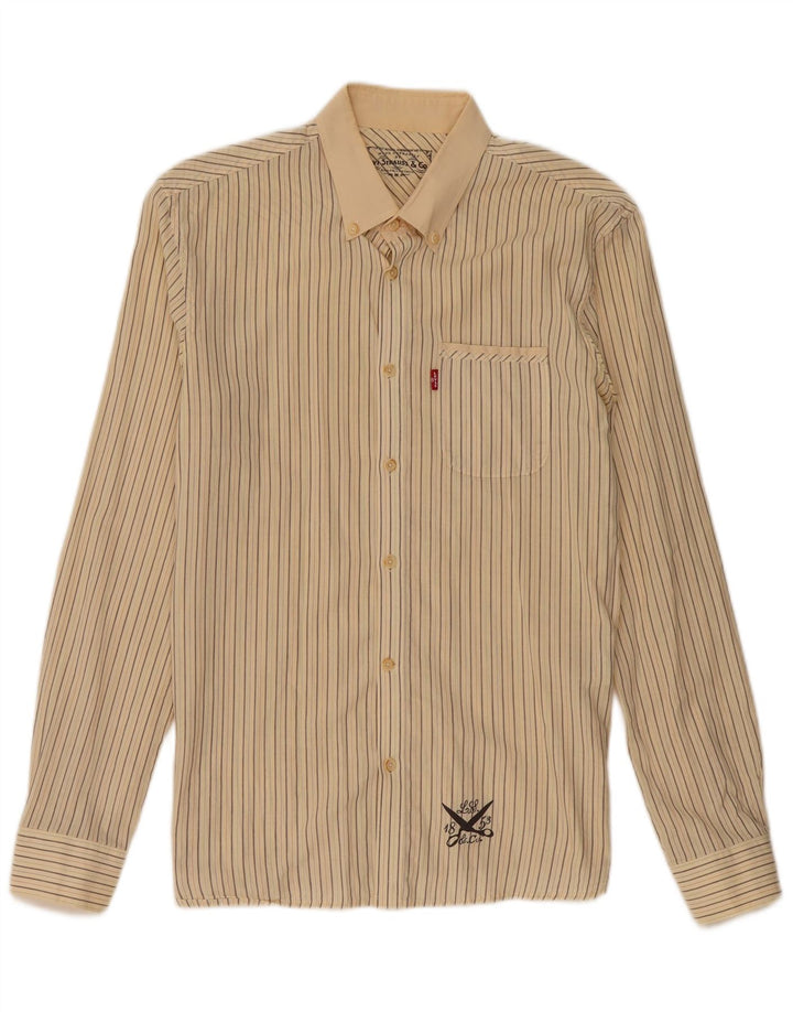 Camicia Uomo LEVI'S Cotone Rigato Beige Medio