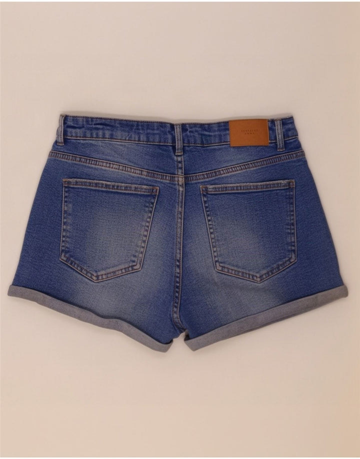 Zara Pantaloncini in denim invecchiato da donna EU 40 Medio W30 Blu