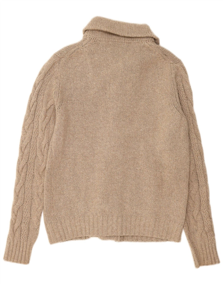 Maglione cardigan da uomo Massimo Dutti in lana beige grande