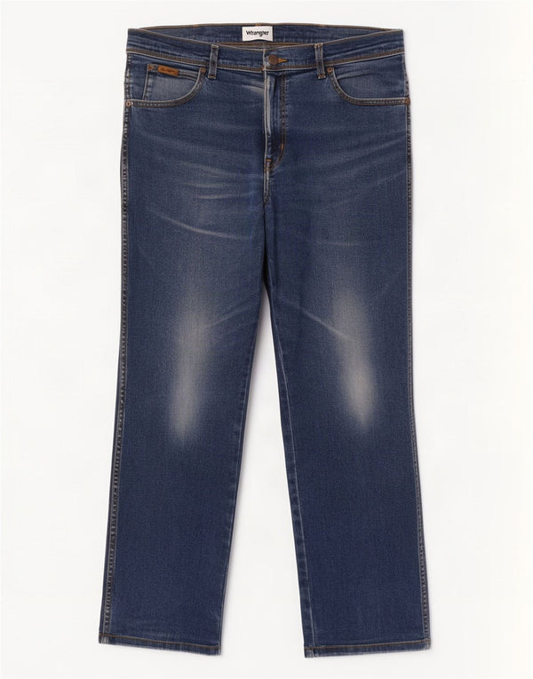 Jeans dritti da uomo Wrangler Texas W36 L29 cotone blu