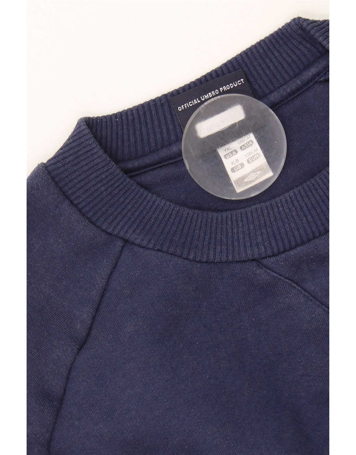 Felpa Umbro per ragazzi, 12-13 anni, XL, blu navy, in poliestere