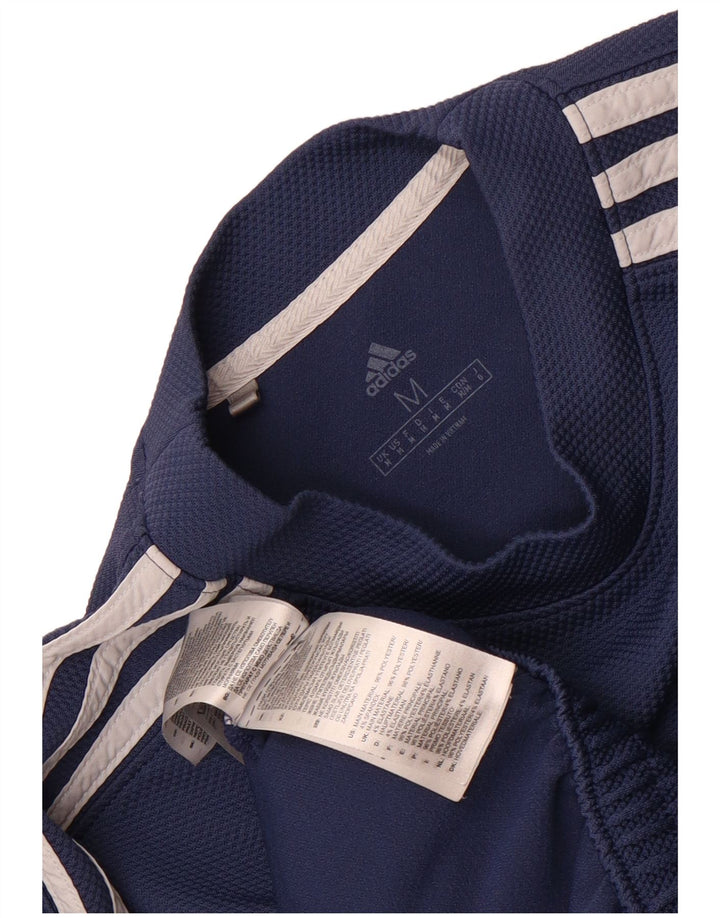 Felpa da uomo Adidas Felpa in poliestere color block blu medio