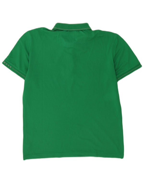 Polo da uomo slim fit Hugo Boss grande in cotone verde