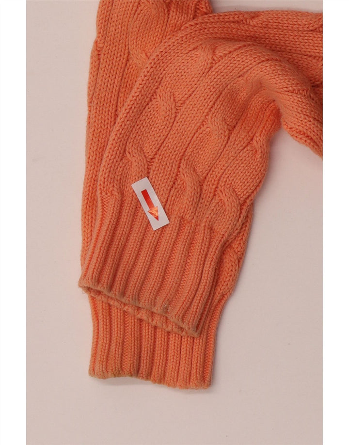 Maglione maglione con scollo a V da donna Ralph Lauren UK 12 Arancione medio