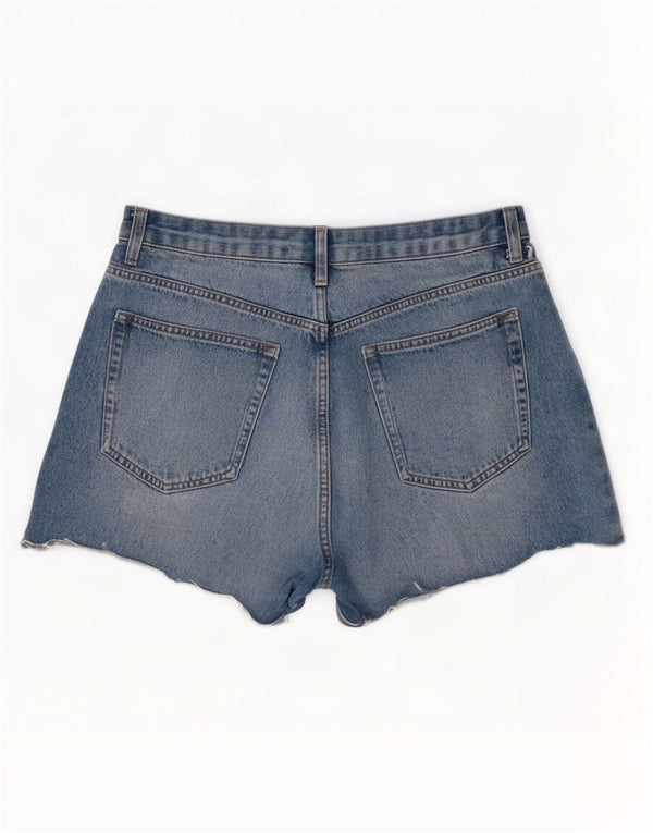 Pantaloncini di jeans da donna Topshop UK 18 XL W36 cotone blu