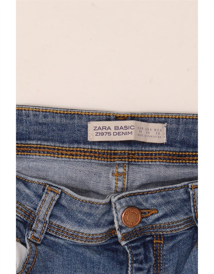 Jeans slim da donna ZARA EU 38 piccoli W28 L30 blu