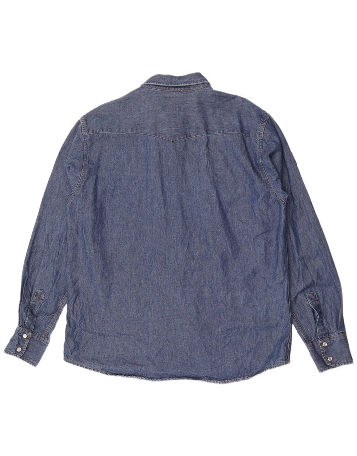 Camicia Jeans Uomo Americanino XL Blu Cotone