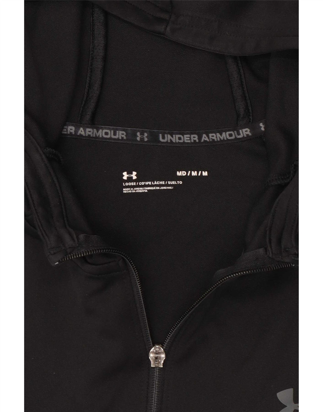 Maglione con cappuccio e zip da uomo Under Armour nero medio