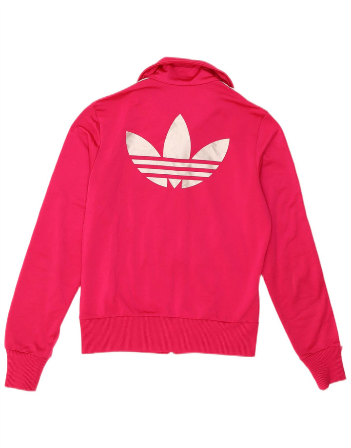 Giacca da ginnastica grafica da donna Adidas IT 36 XS rosa poliestere