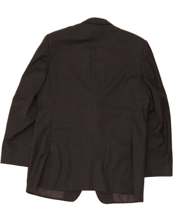 CANALI Mens 3 Button Blazer Jacket Size 58 2XL Grey Wool