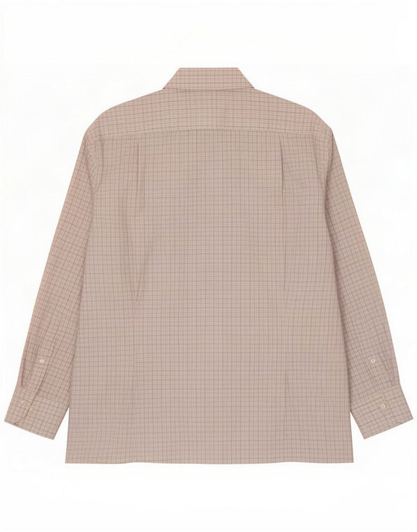 Camicia da uomo Hugo Boss taglia 17 XL cotone a quadri bianco
